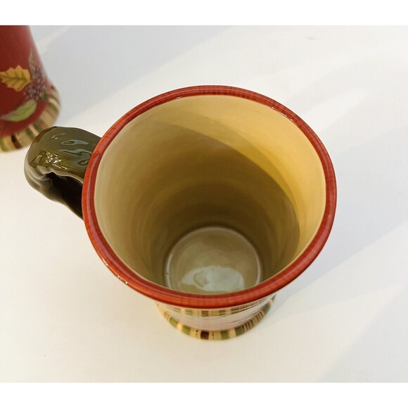 2 Retired Tracy Porter Octavia Hill Garden Coffee Latte Mugs-Fruit Flowers: - Picture 5 of 11